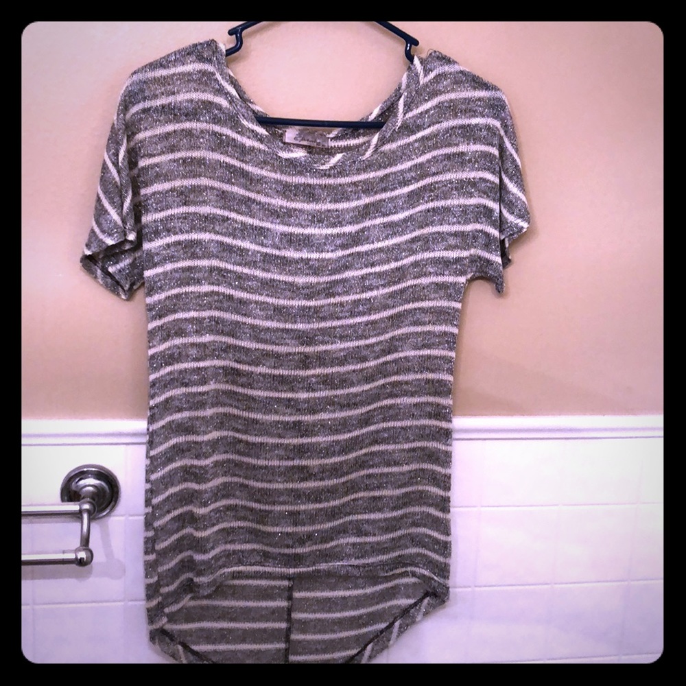 Sheer shimmer top